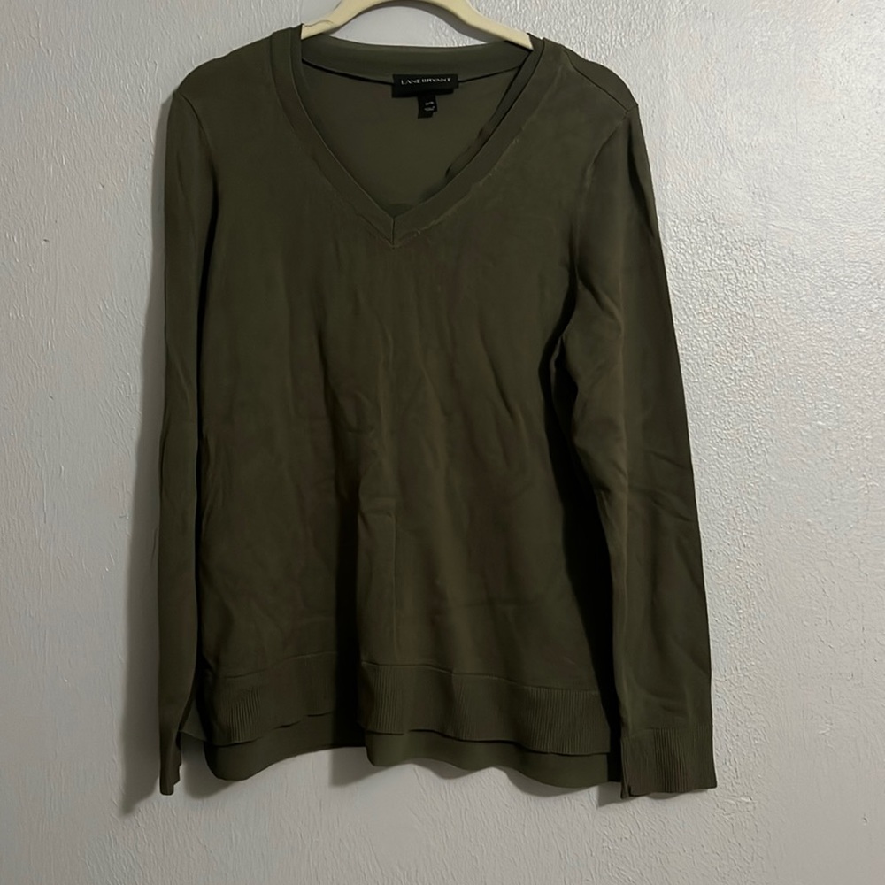 LANE BRYANT Olive Sweater